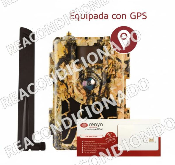 REACONDICIONADO Cámara Cherokee 2 Geolocalizador + Suscripción Anual SIM + Tarjeta SD