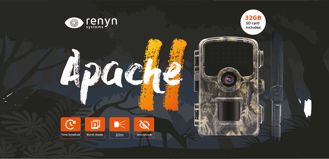 Nueva cámara de caza con envío al móvil 4g Apache II