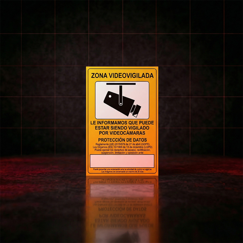 Cartel de videovigilancia