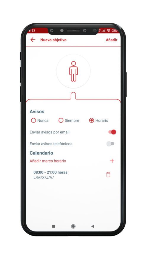 Configuración alarmas